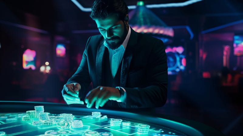 Person gambling digitally Stake