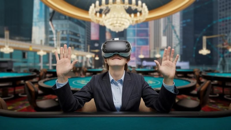 Person Gambling in metaverse