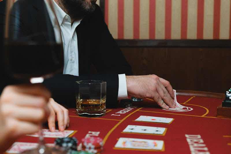 Person playing poker