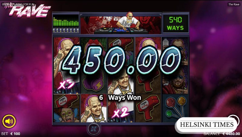 The Rave pokies at online casino